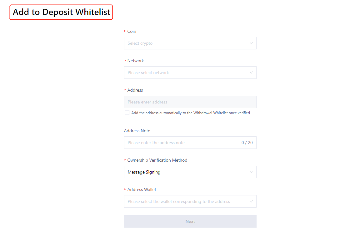 什么是个人钱包地址充值白名单？如何添加地址至白名单？（网页端） – Accumulus帮助中心